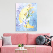 Blaue Libelle auf Leinwand (Insitu (Wohnzimmer))