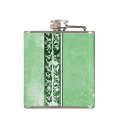 Blaue Libelle auf Schwarzem u. Grün Flachmann (Rückseite)