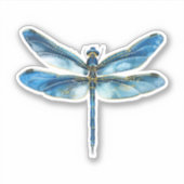 Blaue Libelle Aufkleber (Vorderseite)