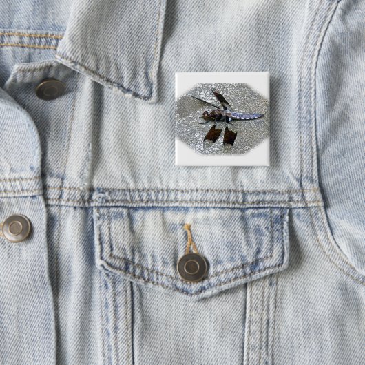 Blaue Libelle Button (Beispiel)