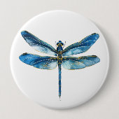 Blaue Libelle Button (Vorderseite)