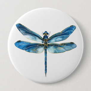 Blaue Libelle Button