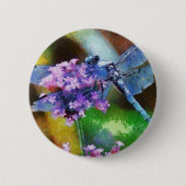 Blaue Libelle Button (Vorderseite)