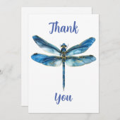 Blaue Libelle Dankeskarte (Vorne/Hinten)