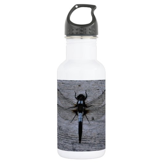 Blaue Libelle Edelstahlflasche (Vorderseite)