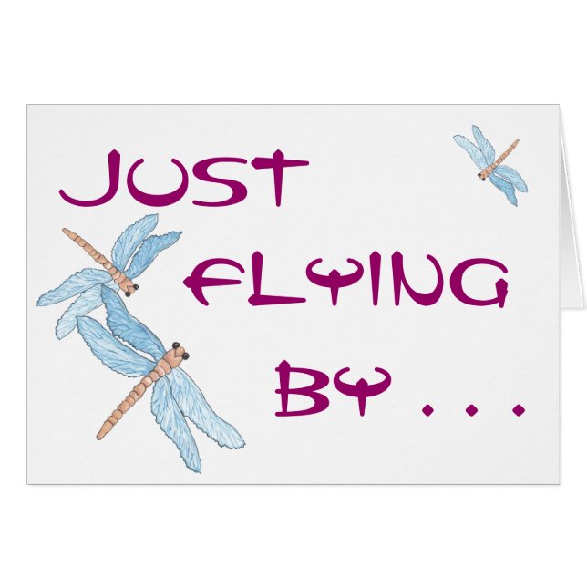 Blaue Libelle fliegen vorbei (Vorderseite (Horizontal))