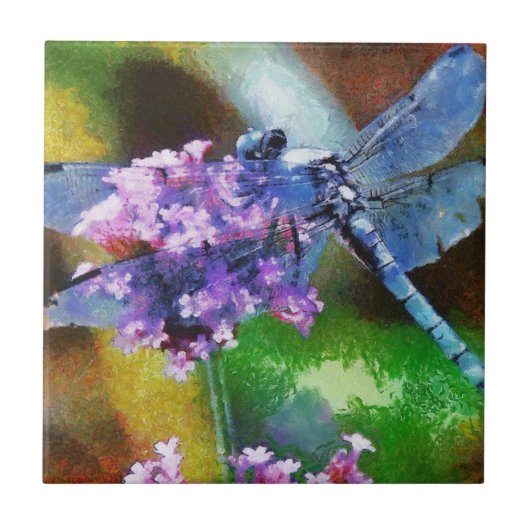 Blaue Libelle Fliese (Vorderseite)