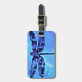 Blaue Libelle Gepäckanhänger (Vorderseite vertikal)