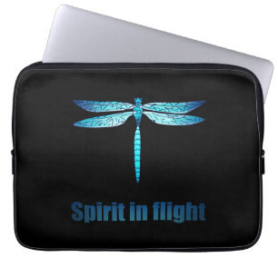 Blaue Libelle in der Illustration Laptopschutzhülle