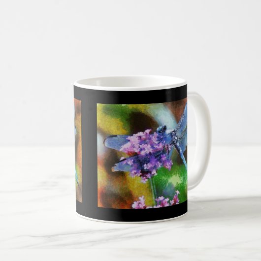 Blaue Libelle Kaffeetasse (VorderseiteRechts)