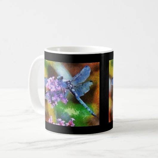 Blaue Libelle Kaffeetasse (Vorderseite Links)