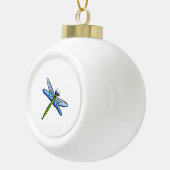 Blaue Libelle Keramik Kugel-Ornament (Rechts)