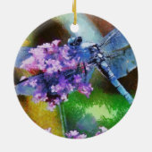 Blaue Libelle Keramik Ornament (Hinten)