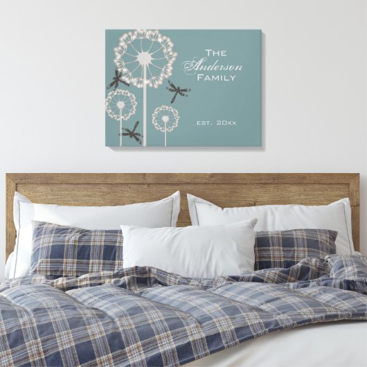 Blaue Libelle Leinwanddruck (Insitu (Schlafzimmer))