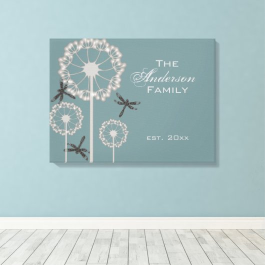 Blaue Libelle Leinwanddruck (Insitu (Holzboden))