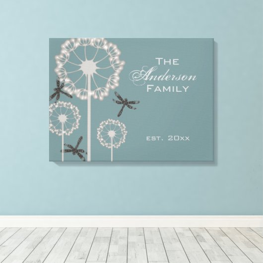 Blaue Libelle Leinwanddruck (Insitu (Holzboden))