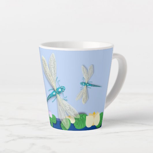 Blaue Libelle Milchtasse (Rechte Ecke)