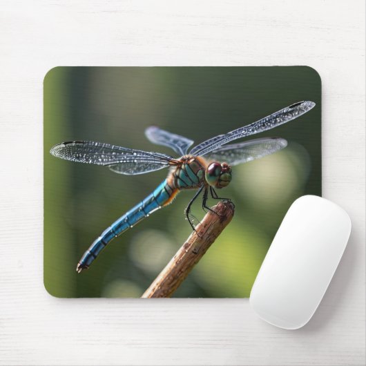 Blaue Libelle Mousepad (Mit Mouse)