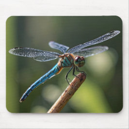 Blaue Libelle Mousepad