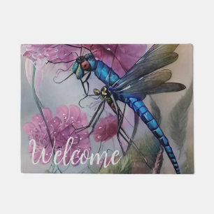 Blaue Libelle, personalisieren Fußmatte