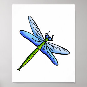 Blaue Libelle Poster