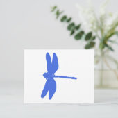 Blaue Libelle Postkarte (Stehend Vorderseite)