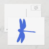 Blaue Libelle Postkarte (Vorne/Hinten)