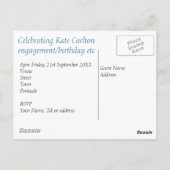 Blaue Libelle Postkarte (Rückseite)