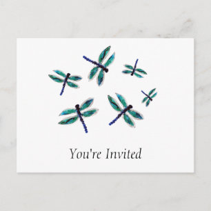 Blaue Libelle Postkarte