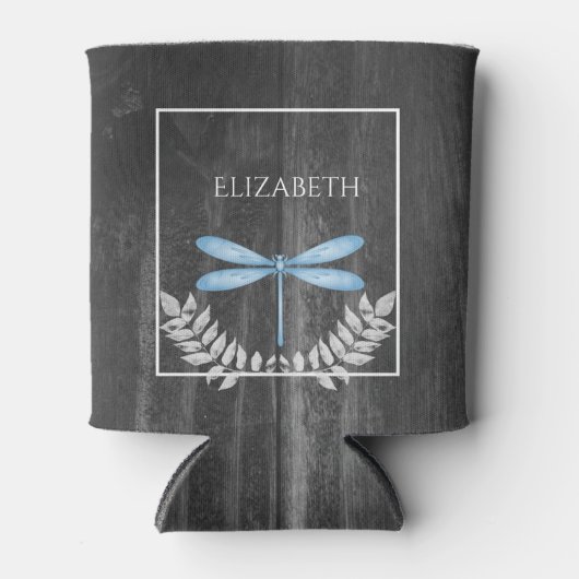 Blaue Libelle Rustikale Dosenkühler (Vorderseite)