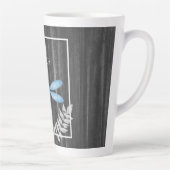 Blaue Libelle Rustikale Personalisierte Latte-Tass Milchtasse (Rechts)