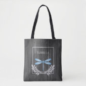 Blaue Libelle Rustikale Personalisierte Tote Tasch Tasche (Vorderseite)