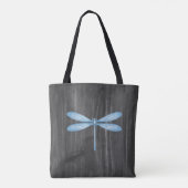 Blaue Libelle Rustikale Personalisierte Tote Tasch Tasche (Rückseite)