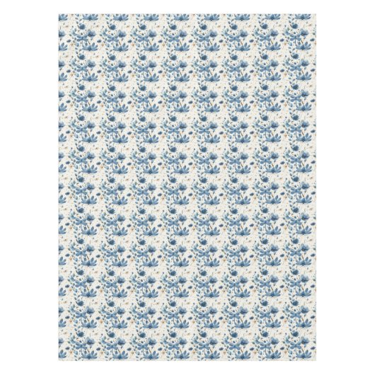 Blaue Libelle und Blume Tischdecke (Vorderseite)