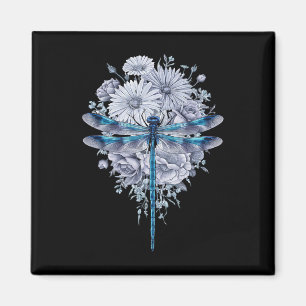 Blaue Libelle Wasserfarbeninsekten Magnet