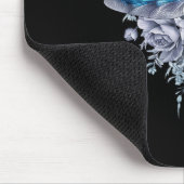 Blaue Libelle Wasserfarbeninsekten Mousepad (Ecke)