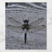 Blaue Libelle Weinetikett (Einzelnes Label)