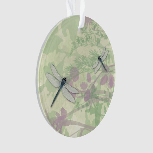 Blaue Libellen Akryler Ornament (Vorderseite)