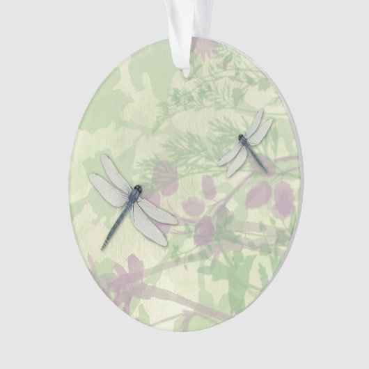 Blaue Libellen Akryler Ornament (Vorderseite)