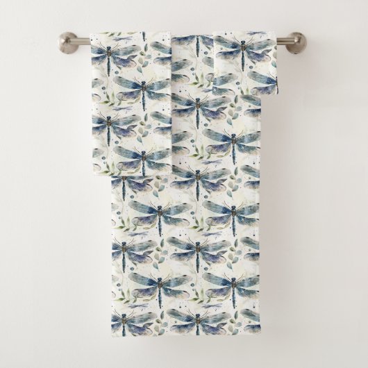 Blaue Libellen Badhandtuch Set (Insitu)