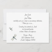 Blaue Libellen Einladung Hochzeit (Rückseite)