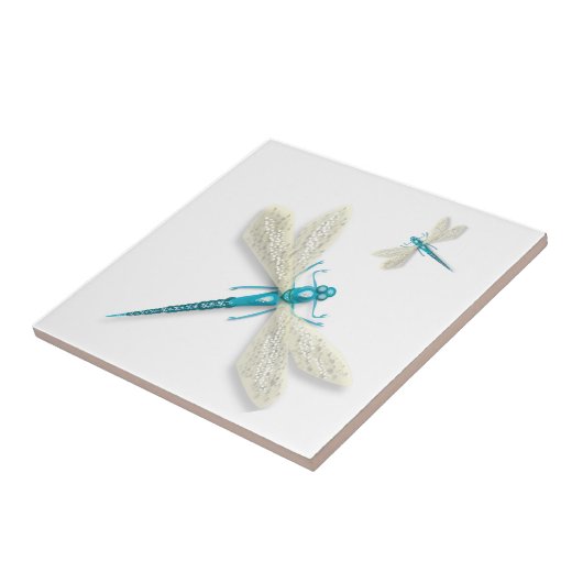 Blaue Libellen Fliese (Seite)