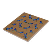 blaue Libellen Fliese (Seite)