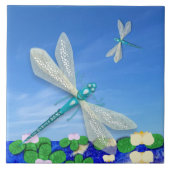 Blaue Libellen Fliese (Vorderseite)