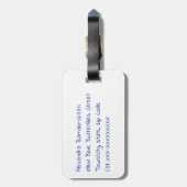 blaue Libellen - Gepäckanhänger (Rückseite vertikal)