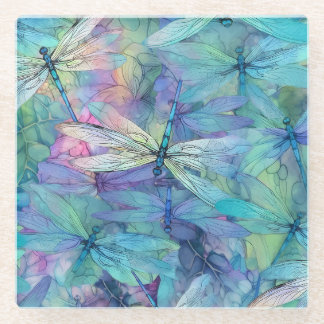 Blaue Libellen Glasuntersetzer