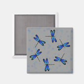 Blaue Libellen II Magnet (Vorderseite/Rückseite)