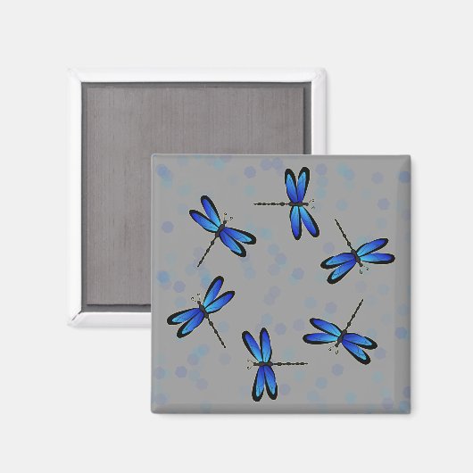 Blaue Libellen II Magnet (Vorderseite/Rückseite)