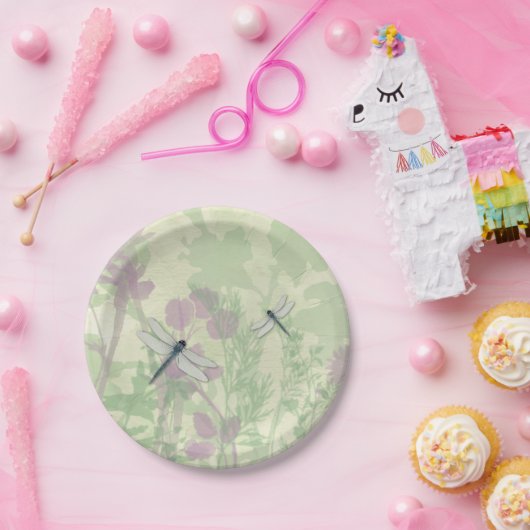 Blaue Libellen Pappteller (Party)