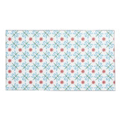 Blaue Libellen, rosa Wasserlilien auf Weiß Kissenbezug (Rückseite-Links)